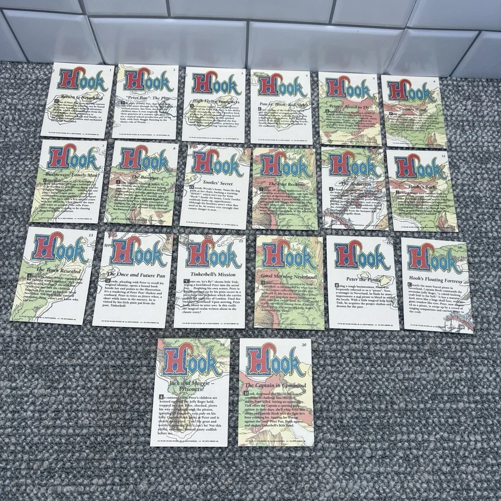 Topps‎ 1991 Hook Movie Complete 99 Set W 11 Stickers Robin Williams Peter Pan